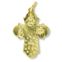 5-Way Cross Medal - 1-1/8", Gold Finish  (Minimum quantity purchase is 2)