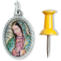Our Lady of Guadalupe Medal with Full-Color Card – 1", Made in Italy  (Minimum quantity purchase is 2)
