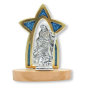 Nativity Scene Star Shaped Frame Tabletop - 3", Sparkly Blue Enamel  (Minimum quantity purchase is 1)
