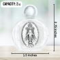 Miraculous Medal Glass Holy Water Bottle - 1.5 oz Travel Size, Made in Italy  * (Minimum quantity purchase is 1)