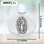 Our Lady of Guadalupe Glass Holy Water Bottle - 1.5 oz Travel Size, Made in Italy  *  (Minimum quantity purchase is 1)
