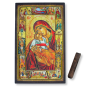 Madonna and Child Byzantine Icon - 5.75" Wood with Gold Leaf Finish, Made in Italy *  (Minimum quantity purchase is 1) 