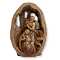 Carved Holy Family Statue – 11" Wood Style Resin, Joseph’s Studio
