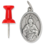 St Jude Medal - 1" Silver Oxidized, Made in Italy   (Minimum quantity purchase is 2)