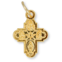 5-Way Cross Medal - 3/4" Gold Plated, Made in Italy  *  (Minimum quantity purchase is 2)