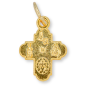 5-Way Cross Medal - 3/4" Gold Plated, Made in Italy  *  (Minimum quantity purchase is 2)