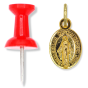 Miraculous Medal in Latin – 1/2" Oval Gold Plated, Made in Italy * (Minimum quantity purchase is 3)