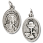 St Carlo Acutis / Eucharist Medal - Silver Ox, 1"  (Minimum quantity purchase is 2)