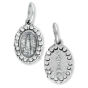 Our Lady of Fatima Medal - 1/2" Open Border Design Silver Oxidized, Made in Italy * (Minimum quantity purchase is 3)