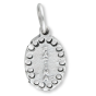 Our Lady of Fatima Medal - 1/2" Open Border Design Silver Oxidized, Made in Italy * (Minimum quantity purchase is 3)