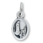 Sacred Heart of Jesus Medal (Our Lady of Fatima) - 1/2" Silver Oxidized, Made in Italy   (Minimum quantity purchase is 3)
