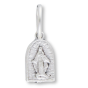 Miraculous Medal - 3/8" Arched Silver Oxidized, Made in Italy *  (Minimum quantity purchase is 5)