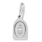 Miraculous Medal - 3/8" Arched Silver Oxidized, Made in Italy *  (Minimum quantity purchase is 5)