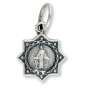 Miraculous Medal Star Shape - 1/2" Silver Oxidized, Made in Italy  *  (Minimum quantity purchase is 5)