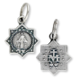 Miraculous Medal Star Shape - 1/2" Silver Oxidized, Made in Italy  *  (Minimum quantity purchase is 5)