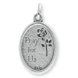 St Sebastian Medal - 1" Silver Oxidized, Made in Italy  (Minimum quantity purchase is 3)