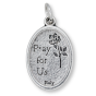 St Padre Pio Medal 1” Oval Silver Oxidized – Pray for Us on Back – Made in Italy  (Minimum quantity purchase is 2)