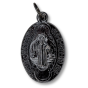 St Benedict Medal (Catholic Protection) – 3/4" Oval Gunmetal, Made in Italy * (Minimum quantity purchase is 2)