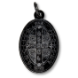 St Benedict Medal (Catholic Protection) – 3/4" Oval Gunmetal, Made in Italy * (Minimum quantity purchase is 2)