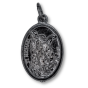 St Michael & Guardian Angel Medal (Catholic Protection) – 1" Oval Gunmetal, Made in Italy * (Minimum quantity purchase is 2)