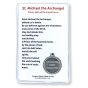 St. Michael the Archangel Laminated Prayer Card with Medal – Made in Italy *  (Minimum quantity purchase is 1)