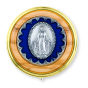 Our Lady of Grace Olive Wood Pyx / Rosary Case – 2-1/4", Blue & Two-Tone (Minimum quantity purchase is 1)