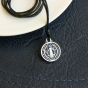 St Benedict Pendant Necklace on Black Cord - 30"  (Minimum quantity purchase is 1)