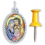 Holy Family Medal (1 inch) and Picture Card - Byzantine Style   (Minimum quantity purchase is 1)