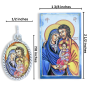 Holy Family Medal (1 inch) and Picture Card - Byzantine Style   (Minimum quantity purchase is 1)
