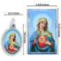 Immaculate Heart of Mary Medal (1 inch) and Picture Card *   (Minimum quantity purchase is 3)