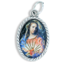 Brown Scapular Medal (1" Color Image) with Picture Card - Made in Italy  (Minimum quantity purchase is 1)