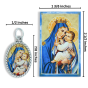 Brown Scapular Medal (1" Color Image) with Picture Card - Made in Italy  (Minimum quantity purchase is 1)