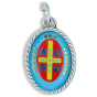 St Benedict Medal (1" Color Image) with Picture Card - Made in Italy  * (Minimum quantity purchase is 2)