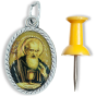 St Benedict Medal (1" Color Image) with Picture Card - Made in Italy  * (Minimum quantity purchase is 2)