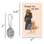 St Francis Pet Medal for Collar with Prayer Card – Catholic Pet Blessing Gift  *  (Minimum quantity purchase is 1)