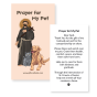 St Francis Pet Medal for Collar with Prayer Card – Catholic Pet Blessing Gift  *  (Minimum quantity purchase is 1)