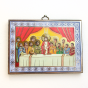  The Last Supper Icon with Silver and Gold Foil on Wood - 5 1/2"  (Minimum quantity purchase is 1)   