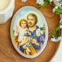   St. Joseph Icon - Oval - 5 3/4"    (Minimum quantity purchase is 1)
