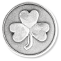 Shamrock (Theological Virtues) Pocket Token - 1.25", Silver Ox   (Minimum quantity purchase is 1)