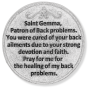  Saint Gemma Galgani Pocket Token - Patronage: Back Pain   (Minimum qty. is purchase of 1)
