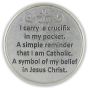 "I Carry a Crucifix" Pocket Token (Minimum quantity purchase is 1)