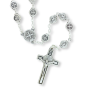 St Benedict Metal Rosary (9mm St Benedict Medal Beads) – Silver Oxidized, Made in Italy * (Minimum quantity purchase is 1)  
