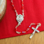 Carlo Acutis (Sacred Heart of Jesus) 14" Rosary Necklace - Made in Italy *  ( Minimum quantity purchase is 1)