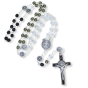 St Benedict Rosary (Tri-Color 6mm Faceted Crystal Beads) – Made in Italy  (Minimum quantity purchase is 1) 