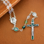 Our Lady of Guadalupe Rosary (Tri-Color Green 6mm Faceted Crystal Beads) – Made in Italy * (Minimum quantity purchase is 1) 