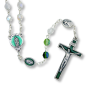 Our Lady of Guadalupe Rosary (Tri-Color Green 6mm Faceted Crystal Beads) – Made in Italy * (Minimum quantity purchase is 1) 
