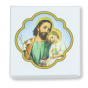 St Joseph Rosary (Tri-Color Green 6mm Faceted Crystal Beads) – Made in Italy   (Minimum quantity purchase is 1)