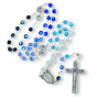 Miraculous Medal Multi-Color Crystal Bead Rosary - 18.25" *  (Minimum quantity purchase is 1)