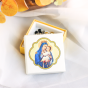 Scapular Rosary (Tri-Color Amber 6mm Faceted Crystal Beads) – Made in Italy * (Minimum quantity purchase is 1)