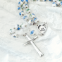 Our Lady of Fatima Rosary – 8mm Blue Floral Ceramic Beads, Made in Portugal